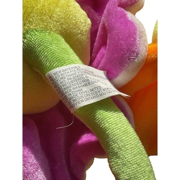 Plush Happy Sun Flower Toys With Smiley Faces Orange & Pink - Picture 8 of 8